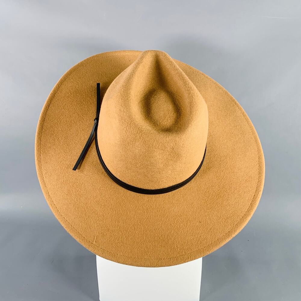 VINTAGE Camel Wool Blend Felt Western Hat - Picture 4 of 6
